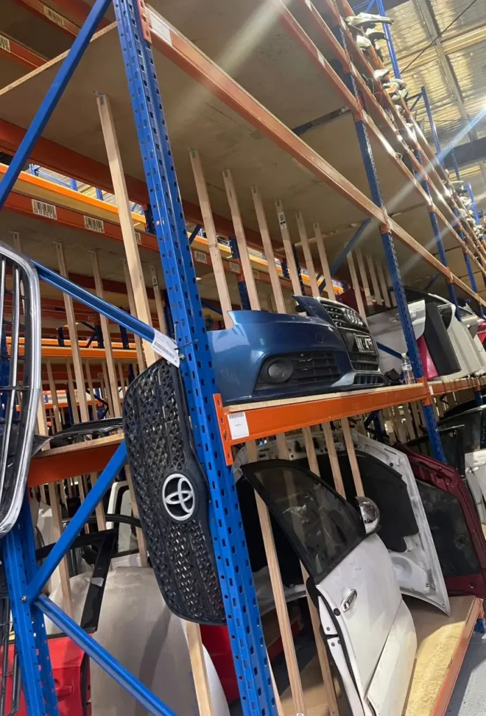 Auto parts team at warehouse